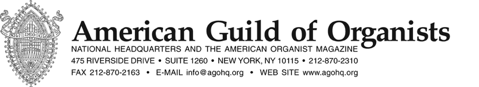 March 2021 TAO Feature Article - American Guild of Organists